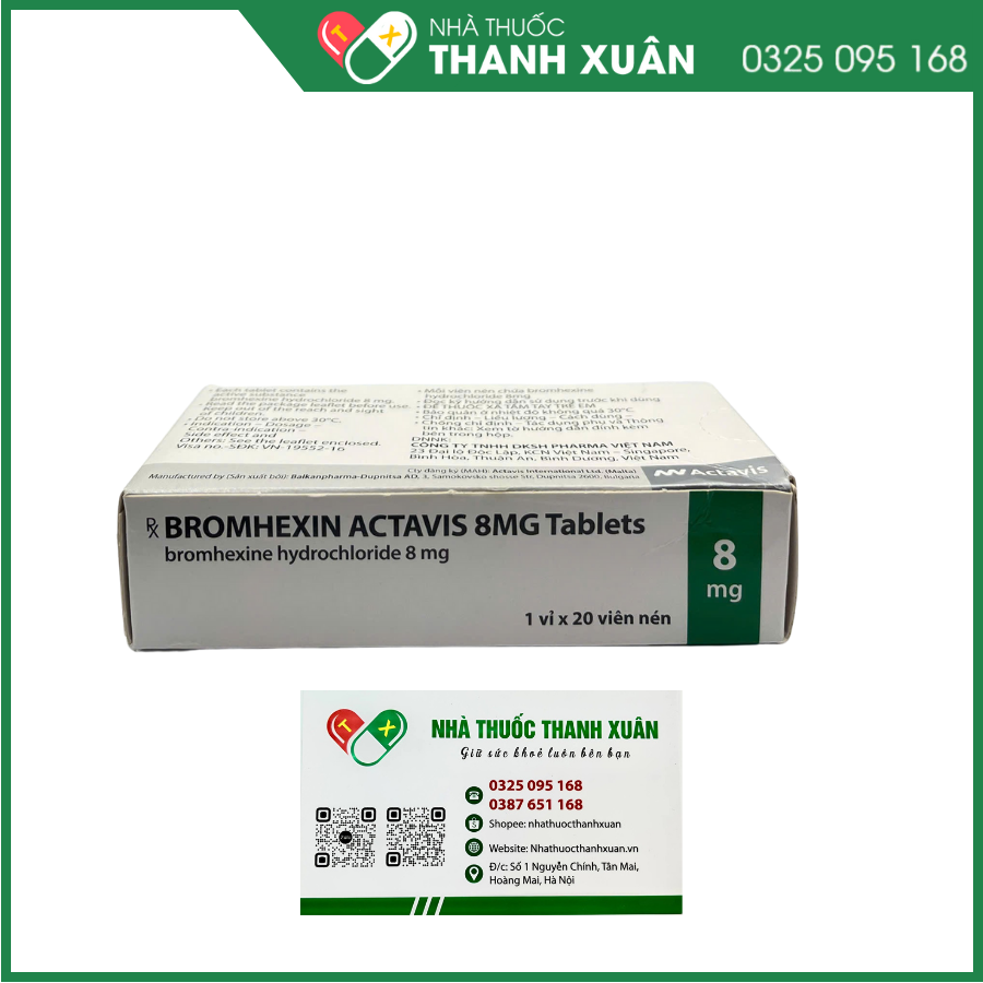 Bromhexine Actavis làm loãng đờm nhanh chóng